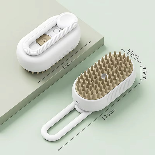 3 in 1 Steam Brush Steam Cats Comb Water Steam Cat Brush Electric Spray Hair Brushes Cats Massage Grooming Hair Removal Comb